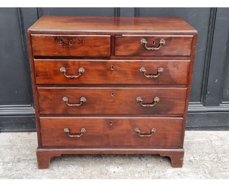 A George III mahogany caddy top chest, 82.5cm&nbsp;wide. 