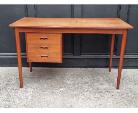 A mid-century Danish teak chest with sliding drawers,&nbsp;by Arne Vodder for H Sigh &amp; Son, 120cm wide. 