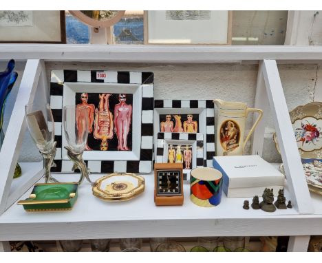 A mixed group of ceramics and other items,&nbsp;to include three Rosenthal plates, largest 30.5cm wide and an Asprey travel c