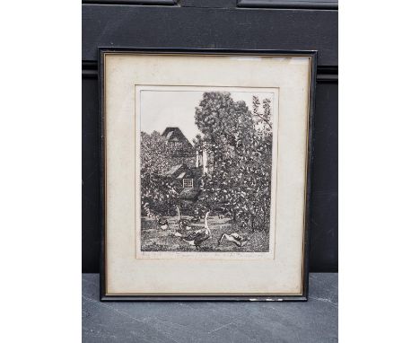 Miranda Phillimore,&nbsp;'Rymans', signed, titled, dated 1974 and numbered 14/30, etching, pl.27.5 x 22cm; together with anot