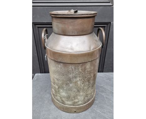 A vintage milk churn and cover,&nbsp;49cm high. 