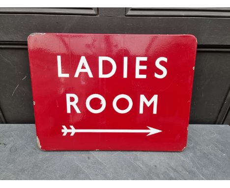 Railwayana: a vintage enamel 'Ladies Room' sign, 45.5 x 61cm. 