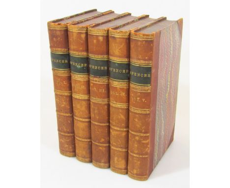 Spencer (Edmund) The Poetical Works, 5 vol., light spotting to prelims, contemporary calf over patterned boards, 8vo, 1825.