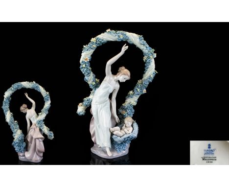 Lladro Tall and Impressive Figure - Millennium Collection ' Rebirth ' Model No 6571. Issued 2000 Only - Retired 2000. Sculptu