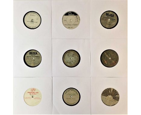 MIXED PACK OF 7" ACETATES. A curious and interesting pack of 9 7" acetates. Artist/ titles include The Honeybus - She Sold Bl