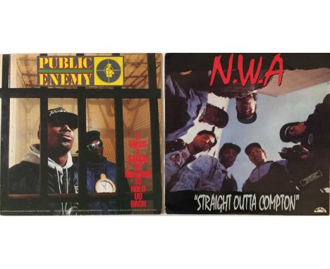 NWA/PUBLIC ENEMY - LPs. 2 x genre defining classic Hip Hop LPs, these original UK pressings. Titles are N.W.A - Straight Outt