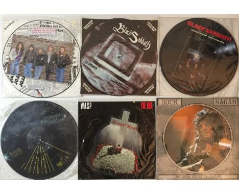 METAL/ HARD ROCK PICTURE DISCS - 7"/ 10"/ 12" COLLECTION. A super collection of around 44 metal &amp; hard rock picture disc 
