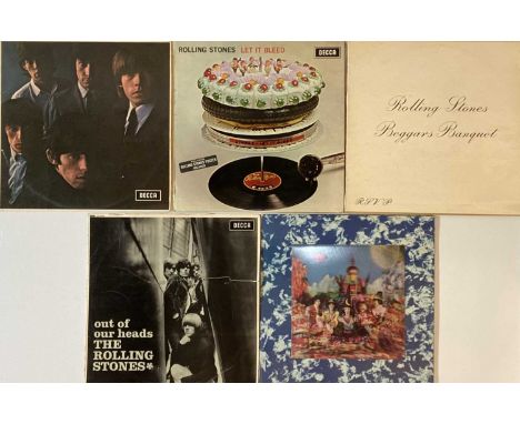 THE ROLLING STONES - LPs. Excellent selection of 5 x original/early UK pressing LPs from the Stones. Titles are Beggars Banqu