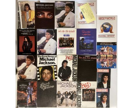 MICHAEL JACKSON SONG BOOKS AND SHEET MUSIC. 19 pieces of sheet music, 8 song books.