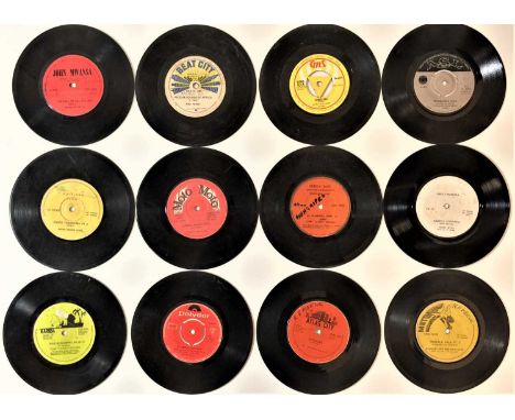 AFRICAN - 7". Exotic collection of around 100 x African 7", many of Zambian/South African origin and extremely tricky to sour