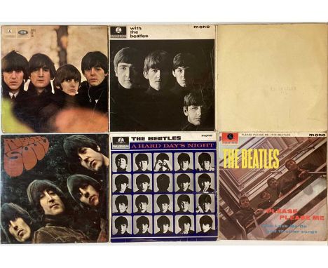 THE BEATLES - STUDIO ALBUM LPs. Smart pack of 8 x early/original UK pressing LPs. Titles are White Album (top loading mono PM