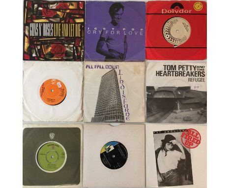CLASSIC ROCK - 7" COLLECTION. A rockin' good collection of around 160 7" singles. Artists include Guns n Roses, Iggy Pop, Yes