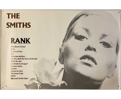 THE GEOFF TRAVIS ARCHIVE - THE SMITHS - RANK USA PROMOTIONAL POSTER. An original USA issued Sire Records promotional poster f