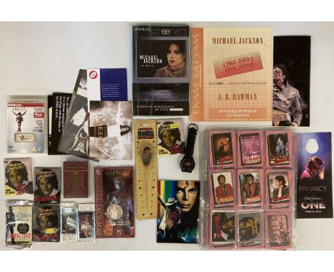 MICHAEL JACKSON MEMORABILIA INC TOPPS CARDS SETS. Michael Jackson memorabilia to include: two full sets of the 1984 Topps car