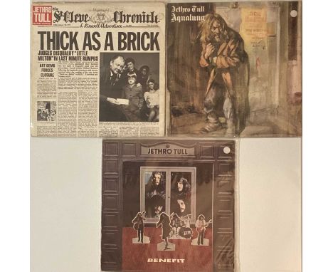JETHRO TULL UK LPS - A smashing selection of 3 UK pressed LPs by Jethro Tull. Titles include Aqualung (ILPS 9145, 1971 UK pre