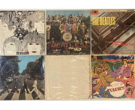 THE BEATLES AND RELATED - LPs. A smashing collection of 17 LPs by The Beatles and related. Titles include Please Please Me (P