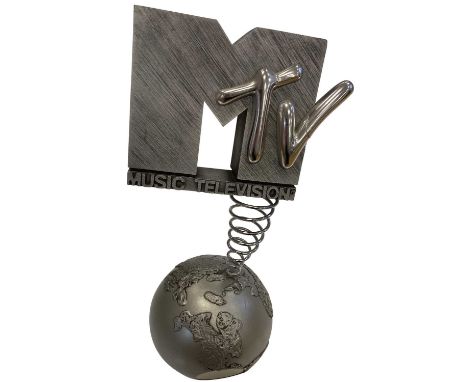 RED HOT CHILI PEPPERS CHAD SMITH SIGNED MTV EUROPE AWARD. An MTV award for 'Best Rock', presented to the Red Hot Chili Pepper