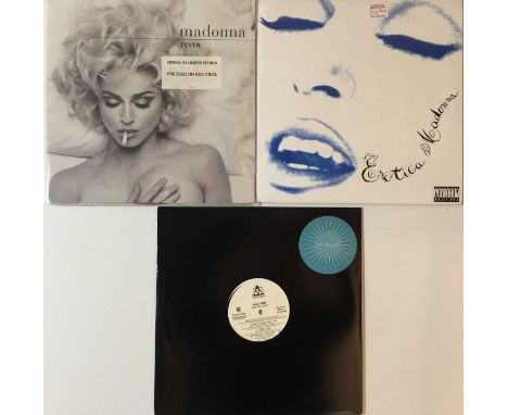 MADONNA - 12"/LP PROMO RARITIES. Excellent selection of 3 x very hard to track down 12"/LP promos. Titles are Fever (PRO-A-60
