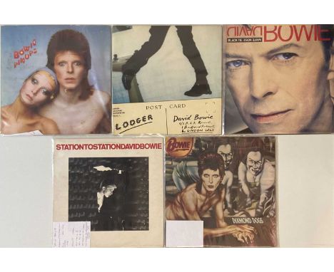 DAVID BOWIE - LPs. Another expert collection of 5 x LPs from David Bowie including a 90s rarity! Titles are Black Tie White N