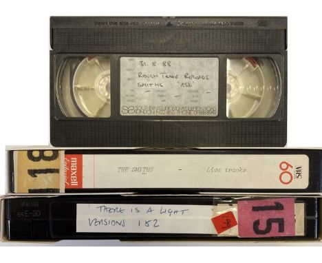 THE SMITHS RARE VHS TAPES. Excellent collection of three VHS cassettes containing rare recordings, from Geoff Travis' Rough T