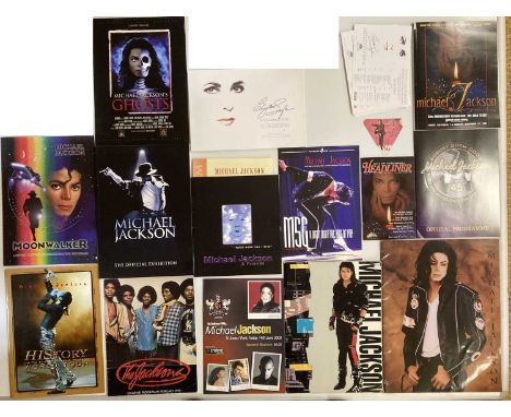 MICHAEL JACKSON PROGRAMMES. Collection of Michael Jackson ephemera - approx 14 tribute/concert booklets and programmes, and a