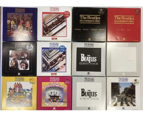 BEATLES HMV CD BOXSETS - COMPLETE COLLECTION. A hard to put together, complete run of all 12 'Beatles on Compact Disc' HMV bo