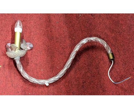 A 20th Century cut glass eight 'S' scroll arm hanging chandelier. Please note this item is disassembled and in three cardboar