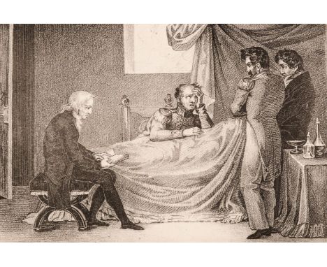 Napoleon I. A sammelband of approx. 40 pamphlets relating to Napoleon's career and death, 1821, including Calendrier Napoléon