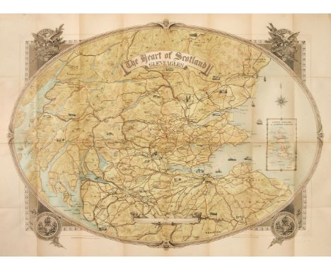 Scotland. Johnston (W. &amp; A.K. printers), The Heart of Scotland, Gleneagles, constructed and printed by W. &amp; A. K. Joh