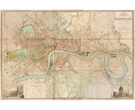 London. Greenwood (C &amp; J), Map of London from an actual survey made in the years 1824, 1825 &amp; 1826..., Extended and C