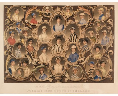 * Black (G. B.). To the Lords and Gentlemen of the Jockey Club, This print of the Principal Jockies of the South of England i