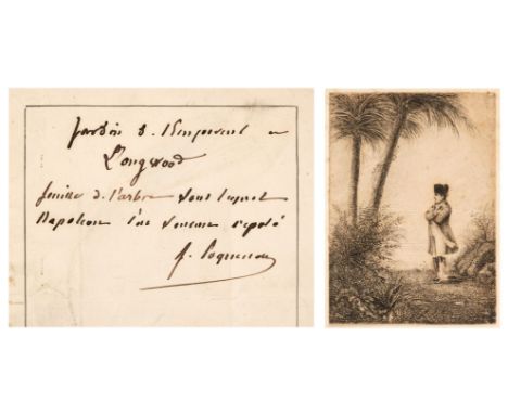 Coquereau (l'abbé Félix). Souvenirs du voyage à Sainte-Hélène, 1st edition, Paris: H. L. Delloye, 1841, half-title, lithograp
