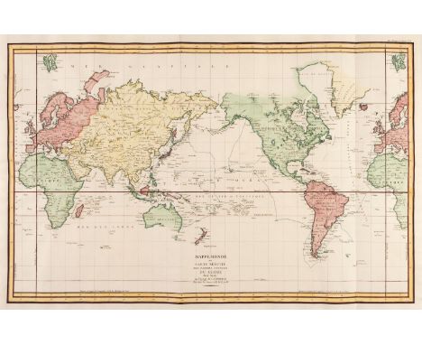 World. Perouse (Jean Francois Galaup, Comte de la), Mappe Monde ou Carte Reduite des Parties Connues du Globe pour Servir au 