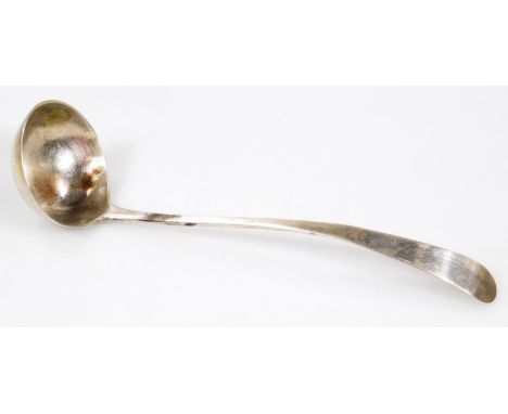 A Georgian Scottish silver ladle, by John Zeigler, Old English pattern with plain bowl, Edinburgh 1806, 15cm wide.