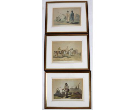 After Walker, Jackson and Kaufman.  Train and mining graph, in colours, c1885, 21cm x 30cm, another figures in long jackets a