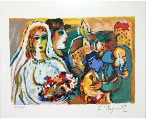 After The Wedding -  Zamy Steynovitz HC 22/65  - Mounted 30x25cmZamy Steynovitz was born in Liegnitz, Poland in 1951and at a 