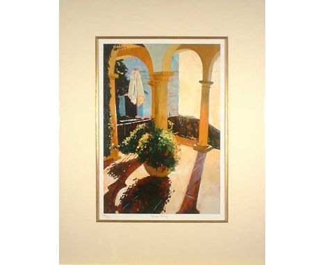 Arched Terrace  - Jeremy Sanders Limited Edition No 49/250  - Mounted 40.5x52.5cmBorn in South Wales in 1969, Jeremy studies 