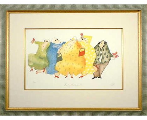 Party Animals Samantha Barnes Limited Edition 397/500  - Mounted and Framed 68x52cmSamantha Ann Barnes, was born at Wincheste