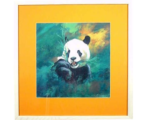 Panda Stan Kaminski Open Edition  - Mounted and Framed 44x44cmWarwickshire artist Stan Kaminski renowned for his views of Ven