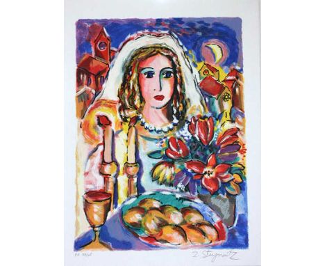 Bride On Her Wedding Night -  Zamy Steynovitz Artist Proof, 33/65  - Mounted 28x36cmZamy Steynovitz was born in Liegnitz, Pol