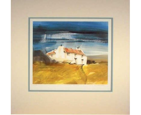 Hilltop Cottage - Sue Howells Limited Edition 34/195  - Mounted 49x47cmKnown for her interpretation of landscapes and buildin
