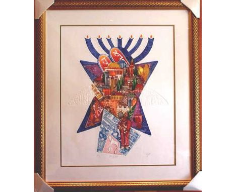 Six Symbols - Amram Ebgi Artists Proof 50/50  - Mounted and Framed 78x83cmAmram Ebgi is an International Artist, a craftsman,