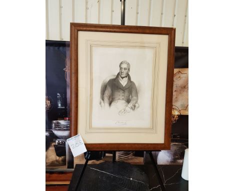 Framed portrait   An original drawing from Life Upon Stone by F.W.WILKIN, 20 Newman street,  Cleveland  56.5 x 68cm