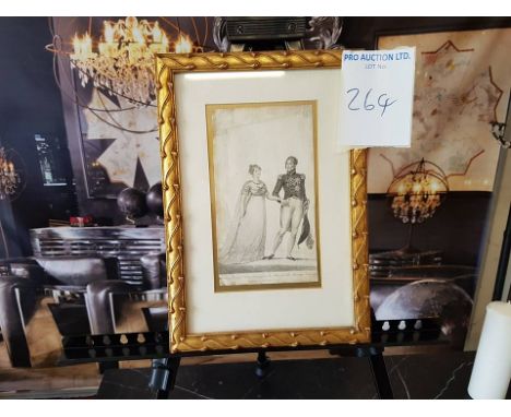 Framed portrait   Reine & Prince of  Coburg setting from the altar  after the Marriage Ceremony, Published by J Booth Dec 15t