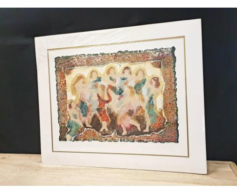 Primavera II Roy Tonkin Limited Edition 250/350 Embossed Giclée. Mixed media. - Mounted and Framed 89 x74cmRoy Tonkin began h