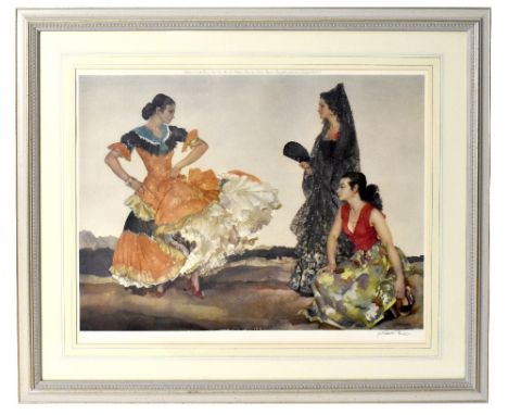 SIR WILLIAM RUSSELL FLINT RA PRWS (1880-1969); colour print, 'Dance of a Thousand Flounces', signed in pencil lower right and