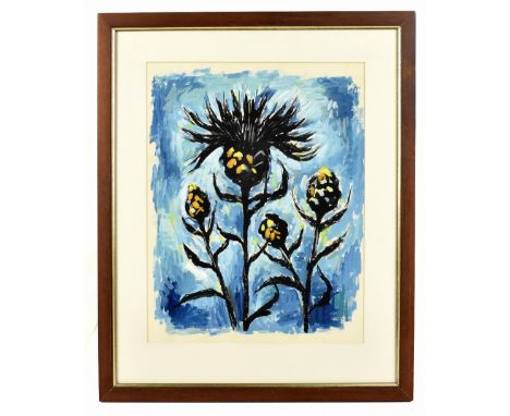 EMMANUEL LEVY (1900-1986); mixed media, thistles, signed lower left. 39 x 30cm, framed and glazed. (D)Additional InformationP