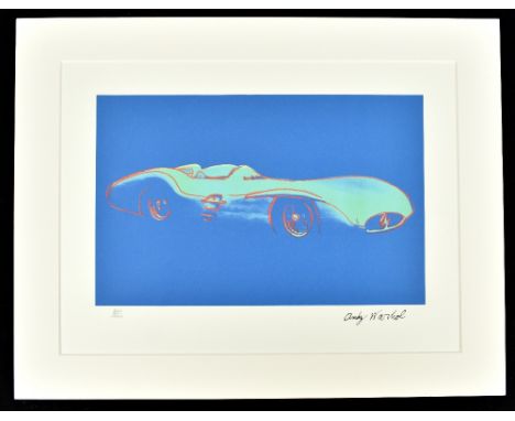 AFTER ANDY WARHOL; a limited edition coloured lithograph, 'Mercedes-Benz W196' (1986), no.471/1000 with printed signature wit