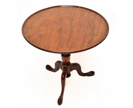 A George III and later mahogany circular occasional table, on tripod base, height 61cm, diameter 65cm.