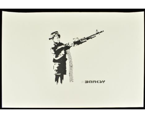 BANKSY; lithograph on card, 'The Crayola Shooter' (2012)', 256/600, artist stamp lower right, published by Kunsthaus Tacheles